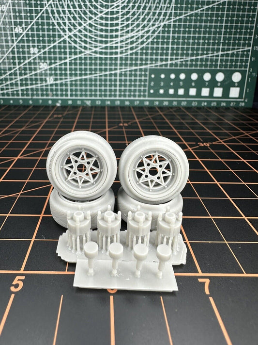 1/24 15inch SSR StarShark Rims With Stretched Tires